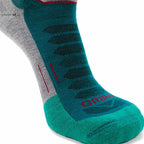 GRIP6 8 Pack Merino Wool Ankle Running Socks Midweight Green USA Made