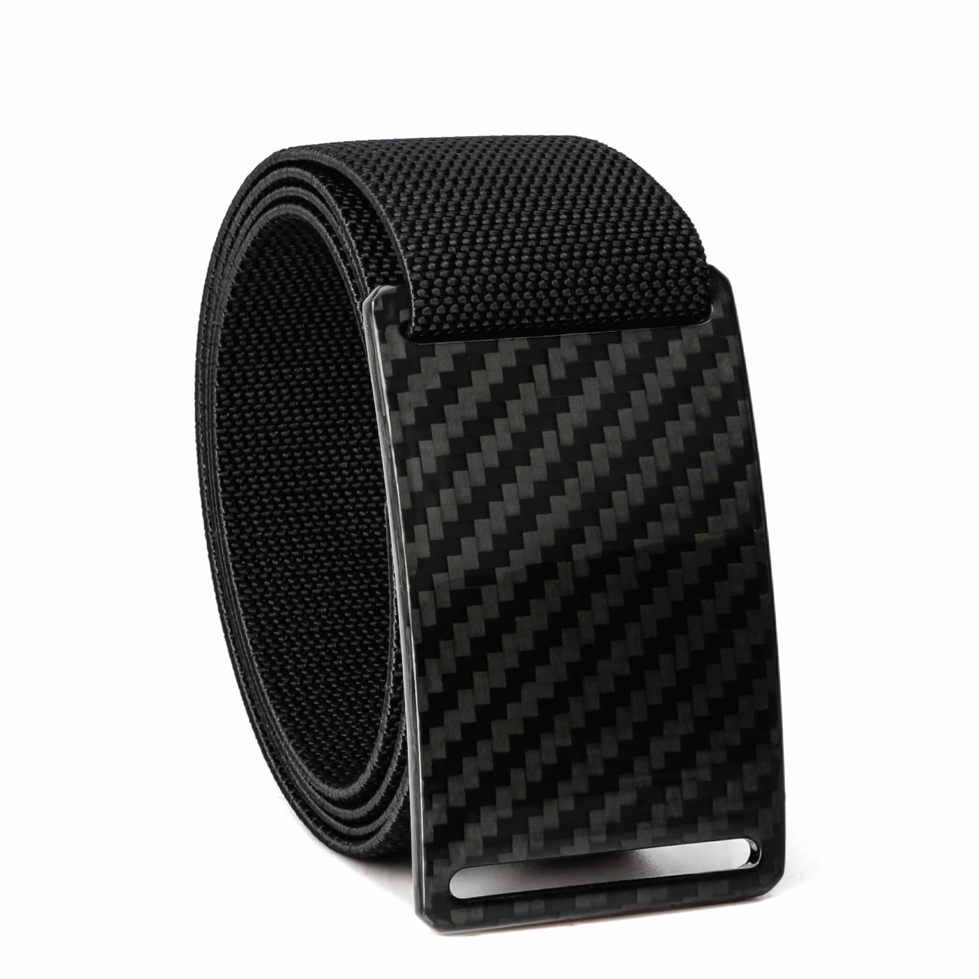 GRIP6 G-Flex Dark Matter Carbon Fiber Belt 1.5" Stretch No Holes USA Made