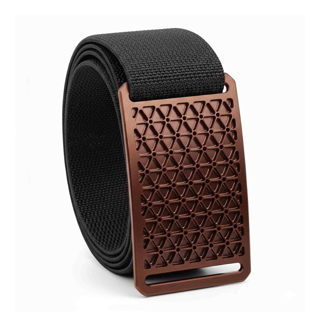 GRIP6 G-Flex ISO 2.0 Bronze Belt 1.5" Stretch Nylon No Holes USA Made