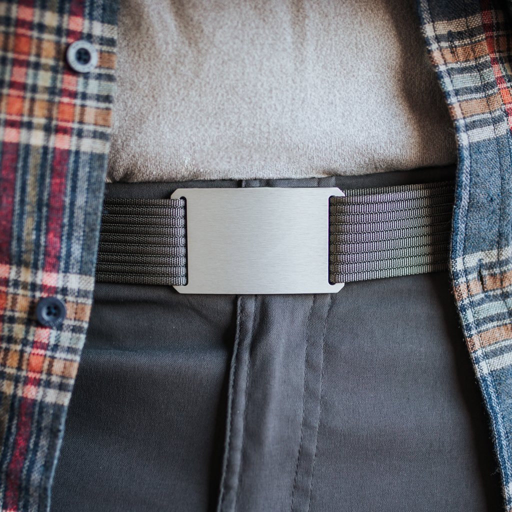 GRIP6 Granite Belt 1.5" Nylon Web Minimalist Adjustable No Holes USA Made