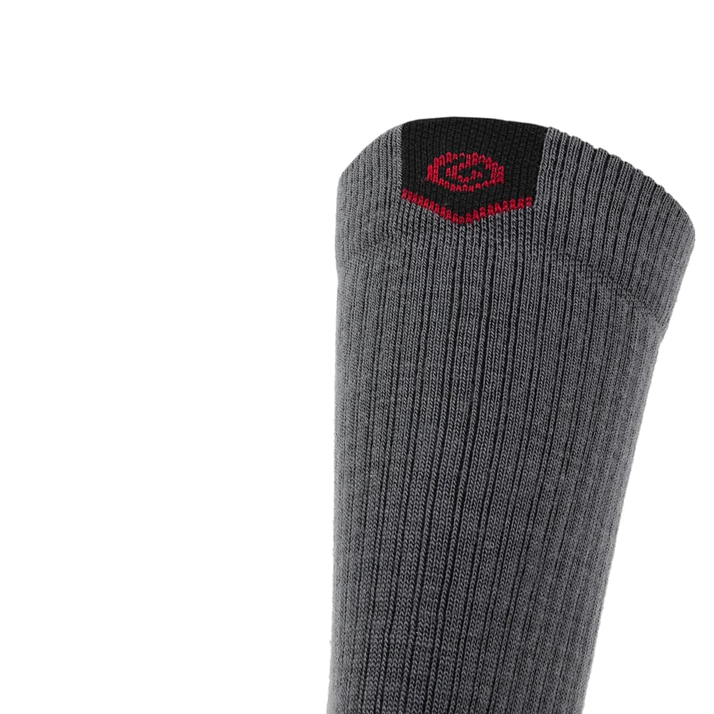 GRIP6 Merino Wool Crew Hiking Sock Midweight Moisture Wicking Gray USA Made