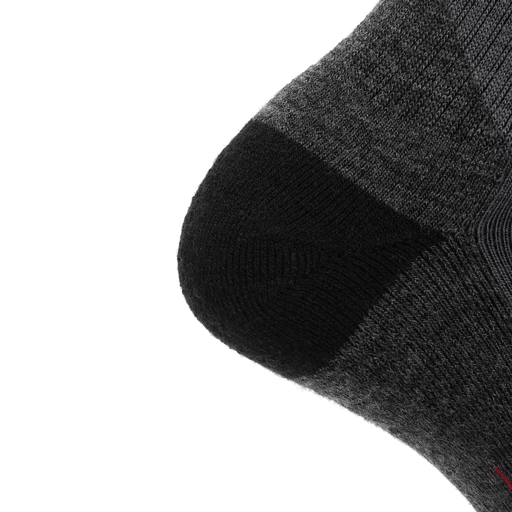 GRIP6 Merino Wool Crew Hiking Sock Midweight Moisture Wicking Gray USA Made
