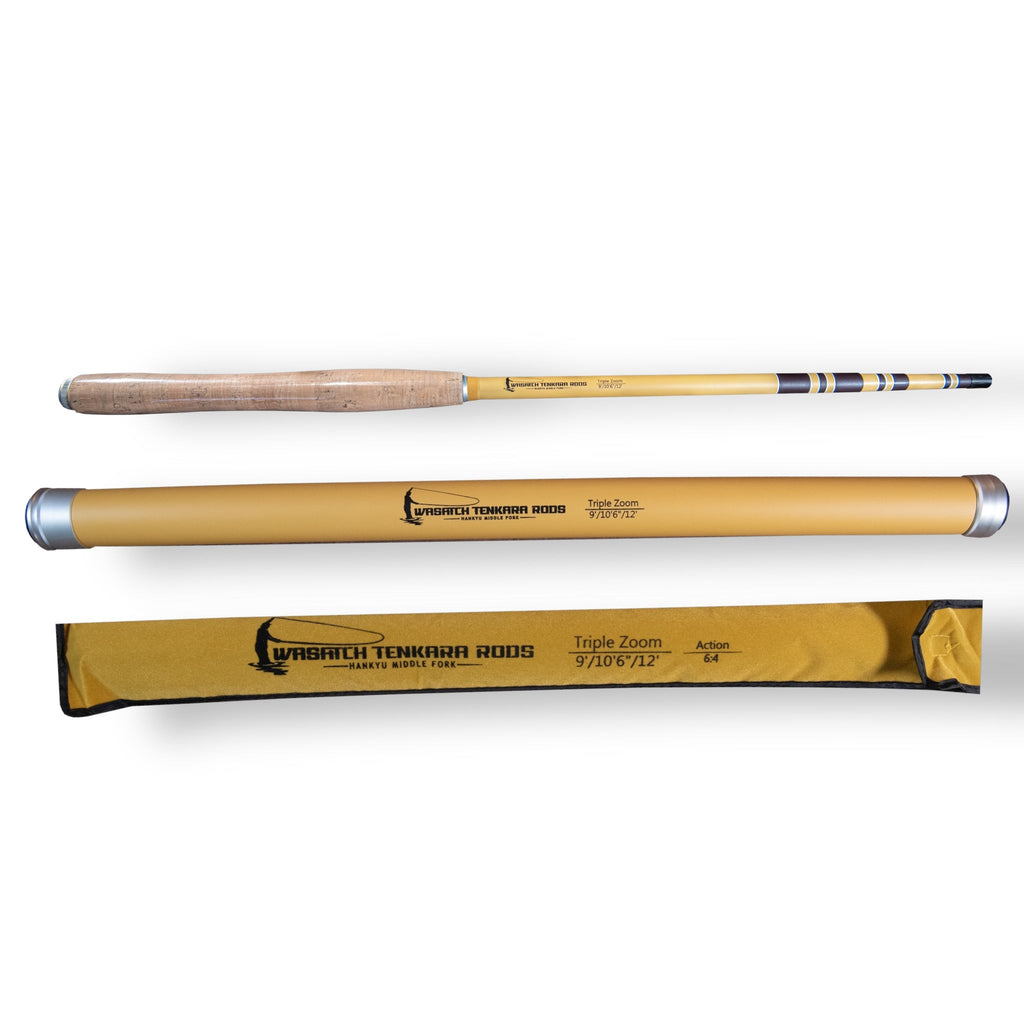 Wasatch Hankyu Middle Fork 9'-12' Tenkara Rod Carbon Fiber w/ Rod Tube 6.6 oz