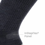 GRIP6 8 Pack Merino Wool Crew Hiking Socks Lightweight Cushion Blue USA Made