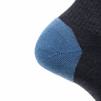 GRIP6 3 Pack Merino Wool Crew Hiking Socks Lightweight Cushion Blue USA Made