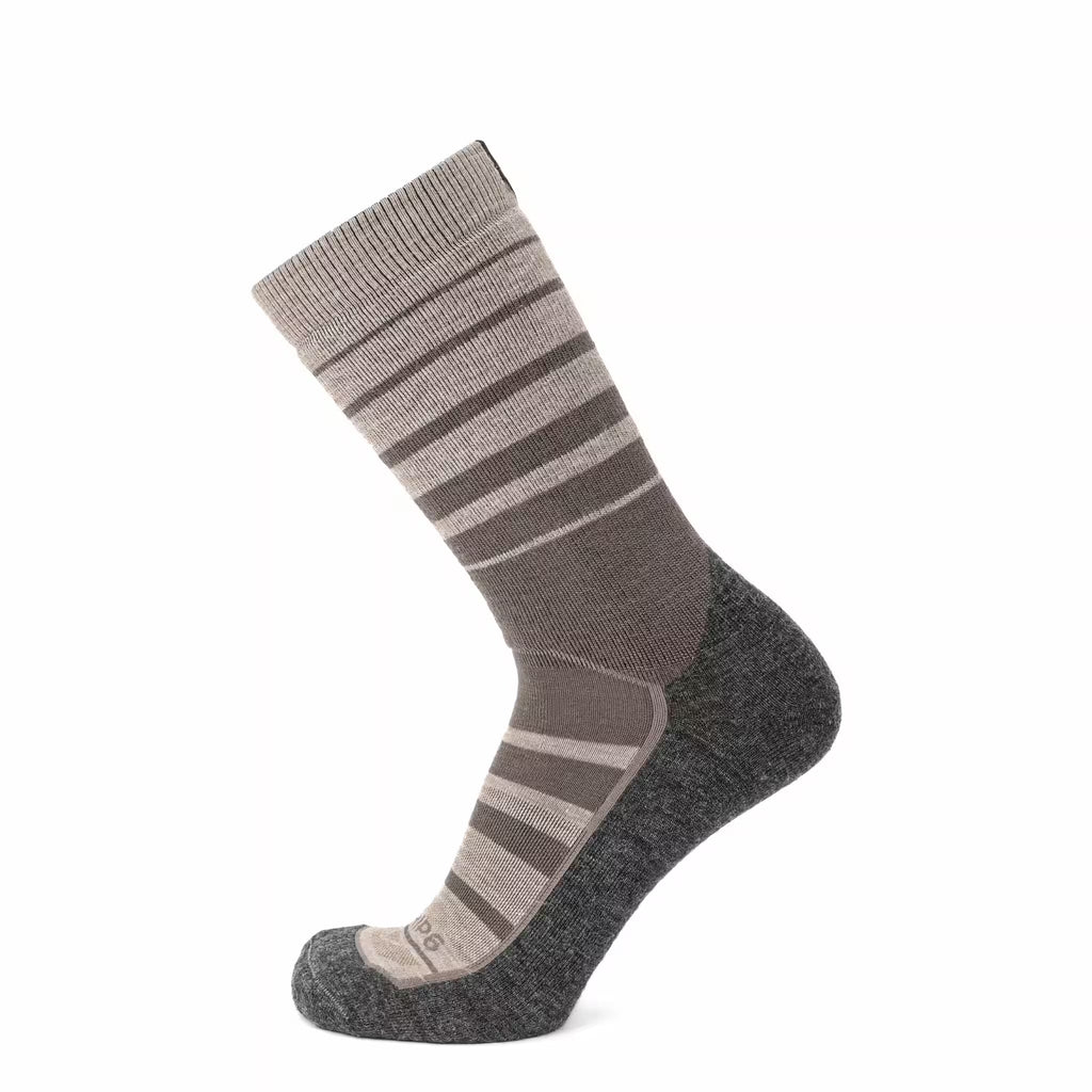 GRIP6 Merino Wool Crew Hiking Sock Heavyweight Moisture Wicking Tan USA Made