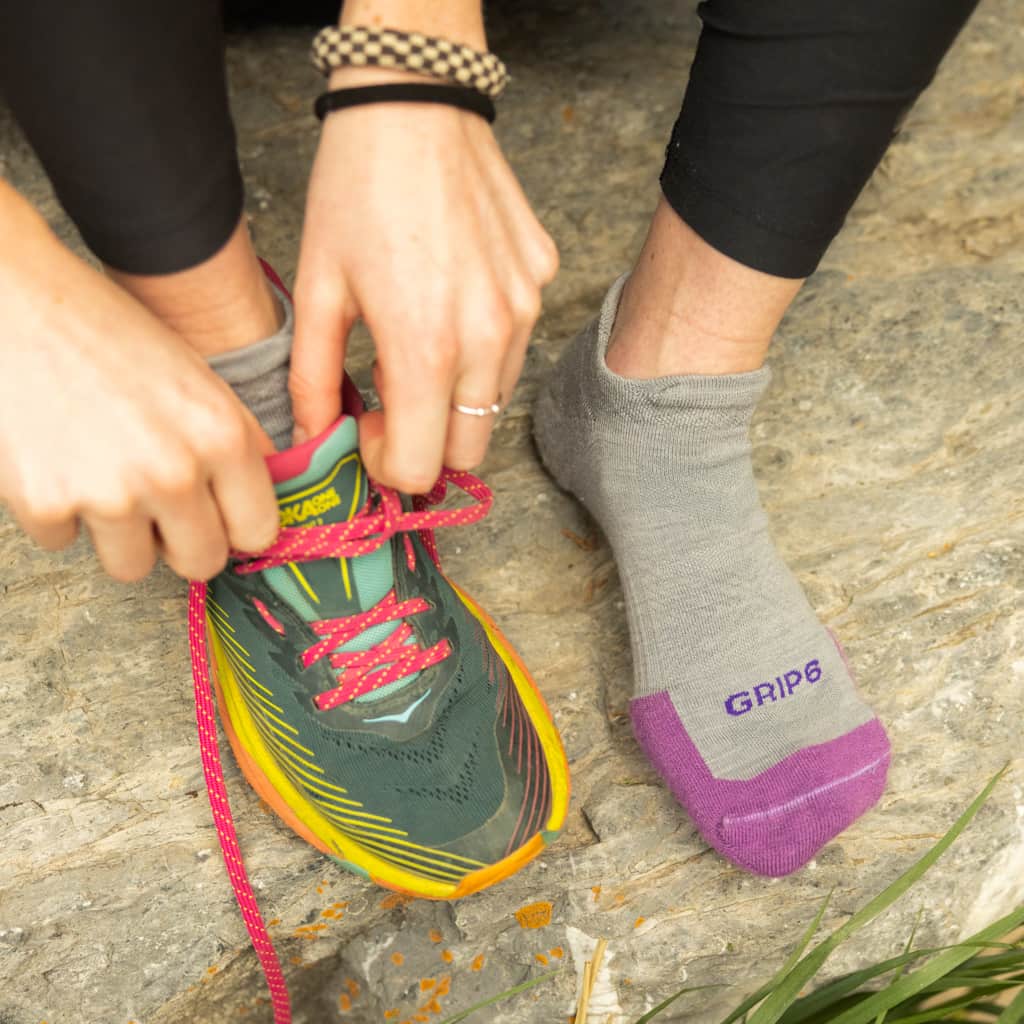 GRIP6 8 Pack Merino Wool No Show Running Socks Runweight Green USA Made