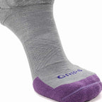 GRIP6 Merino Wool No Show Running Sock Runweight Anti-Blister Green USA Made