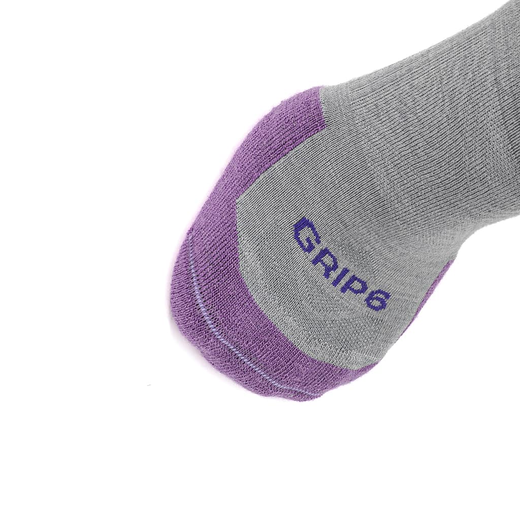 GRIP6 Merino Wool No Show Running Sock Runweight Anti-Blister Green USA Made
