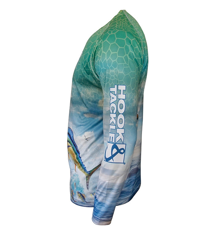 Hook & Tackle Bull Dolphin Long Sleeve UPF Moisture-Wicking Fishing Shirt