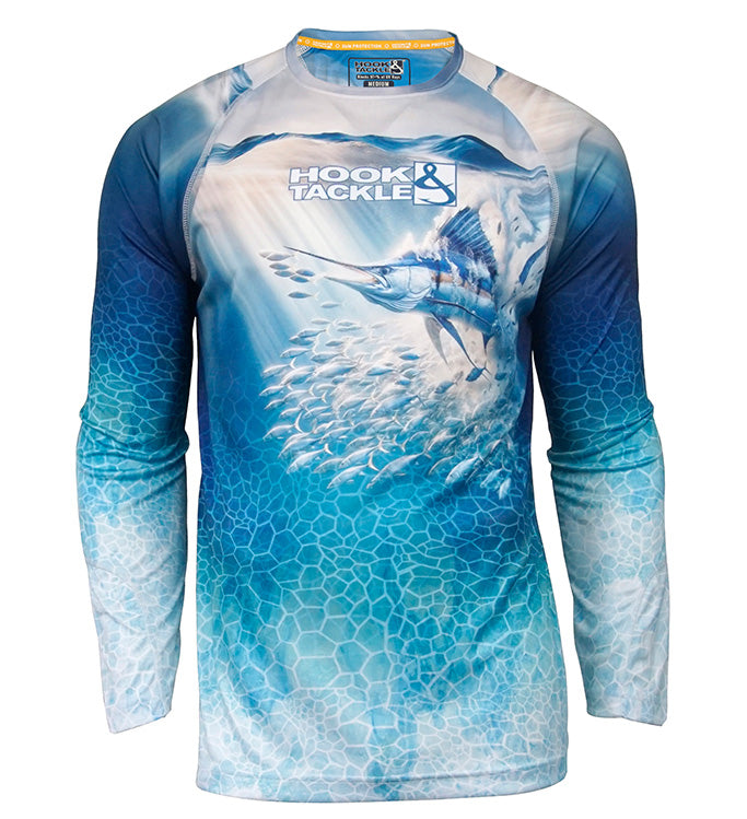 Hook & Tackle Bull Dolphin UPF Moisture-Wicking Performance Fishing Shirt