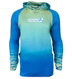 Hook & Tackle Mahi Camo UPF Fishing Hoodie Built-In Gaiter