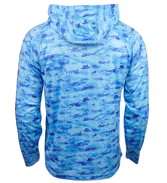 Hook & Tackle Billfish Camo UPF Hoodie Moisture-Wicking Sun Protection Fishing