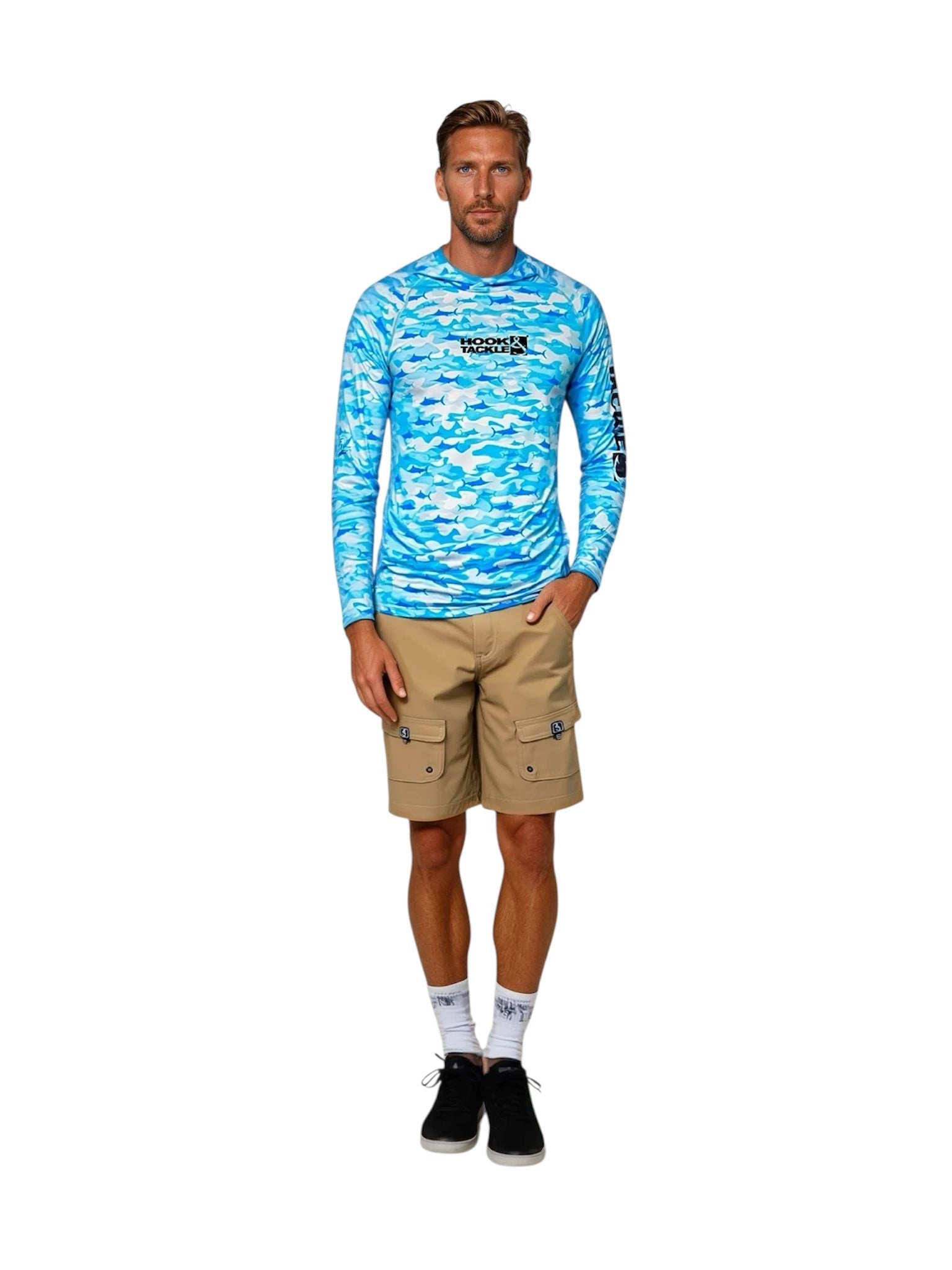 Hook & Tackle Camo Billfish UV Moisture-Wicking Fishing Hoodie