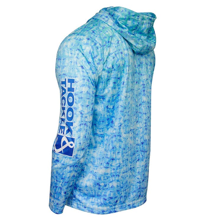 Hook & Tackle Men's Fish Shadows UPF Moisture-Wicking Fishing Hoodie