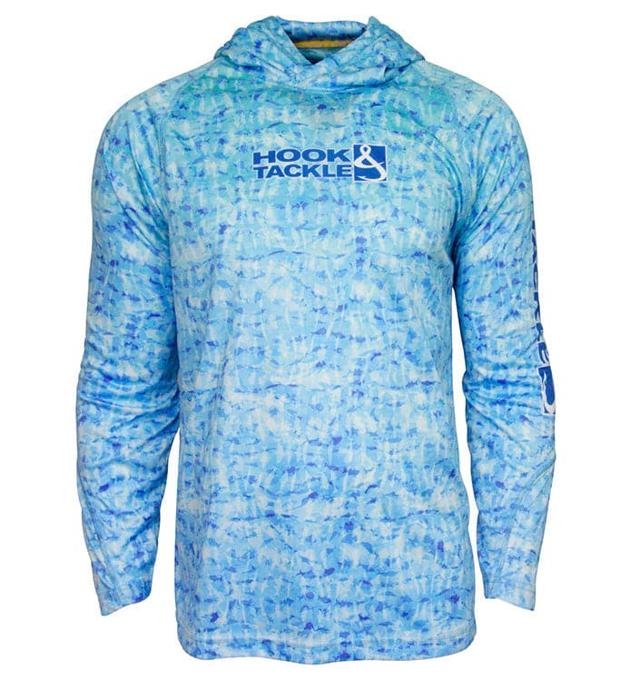 Hook & Tackle Men's Fish Shadows UPF Moisture-Wicking Fishing Hoodie