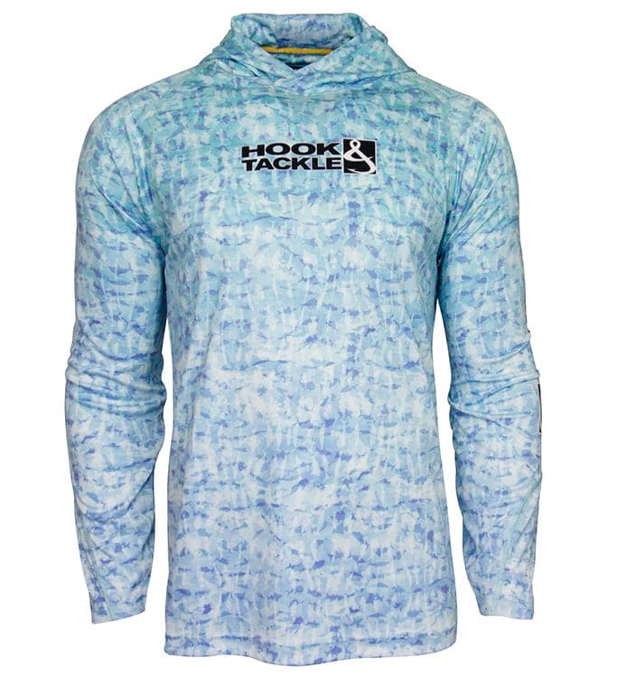 Hook & Tackle Men's Fish Shadows UPF Moisture-Wicking Fishing Hoodie
