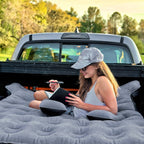 Dikasun 6.0-6.5 ft Pickup Truck Bed Air Mattress Black PVC Flocking