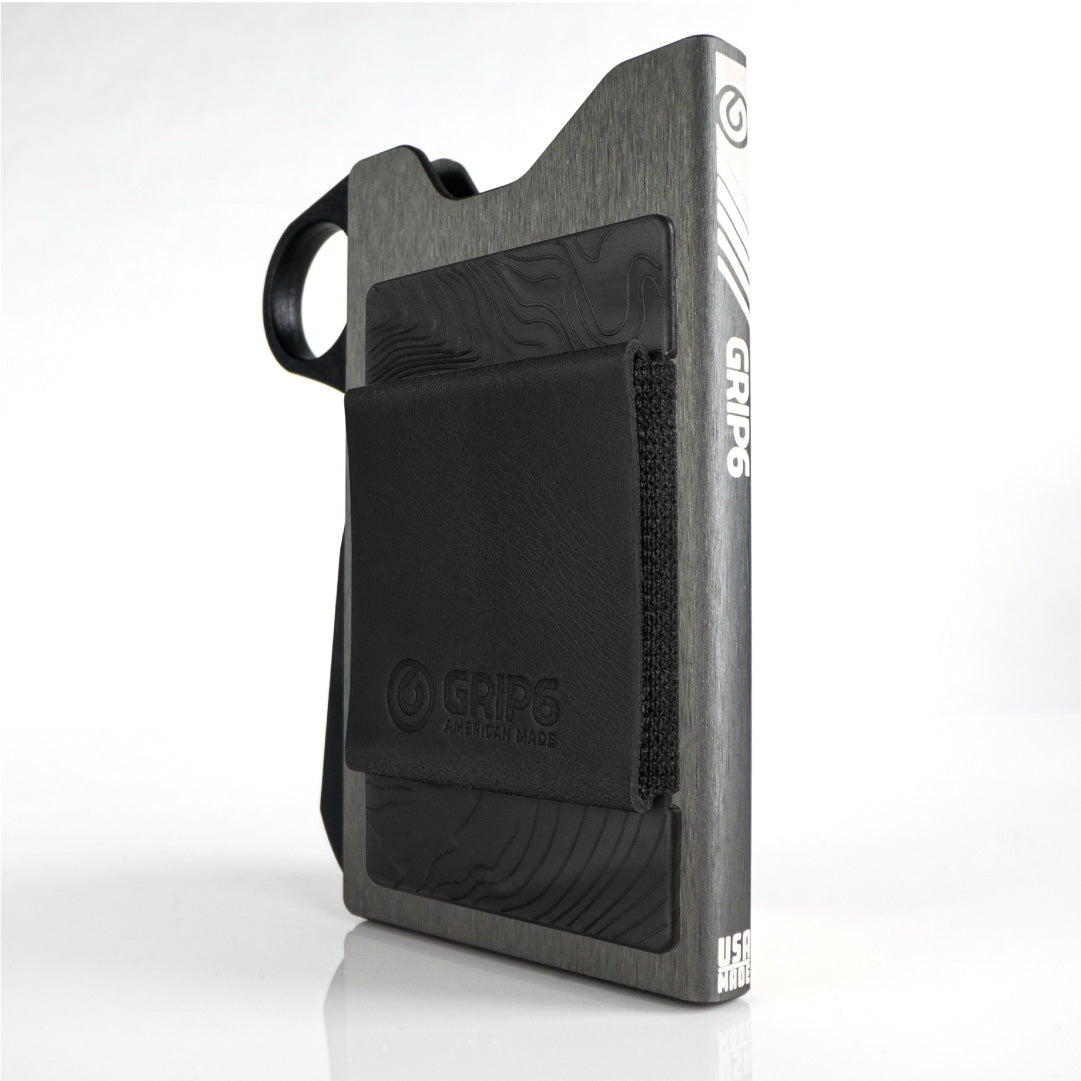 GRIP6 Gunmetal Wallet RFID Blocking Minimalist Slim Everyday Carry USA Made