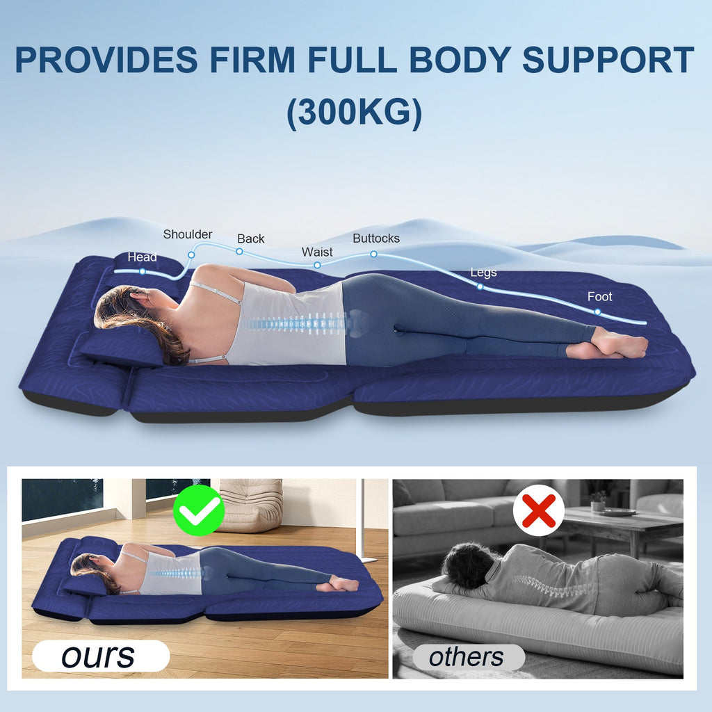 Dikasun Universal SUV Air Mattress Navy PVC Flocking Electric Pump
