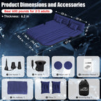 Dikasun Universal SUV Air Mattress Navy PVC Flocking Electric Pump