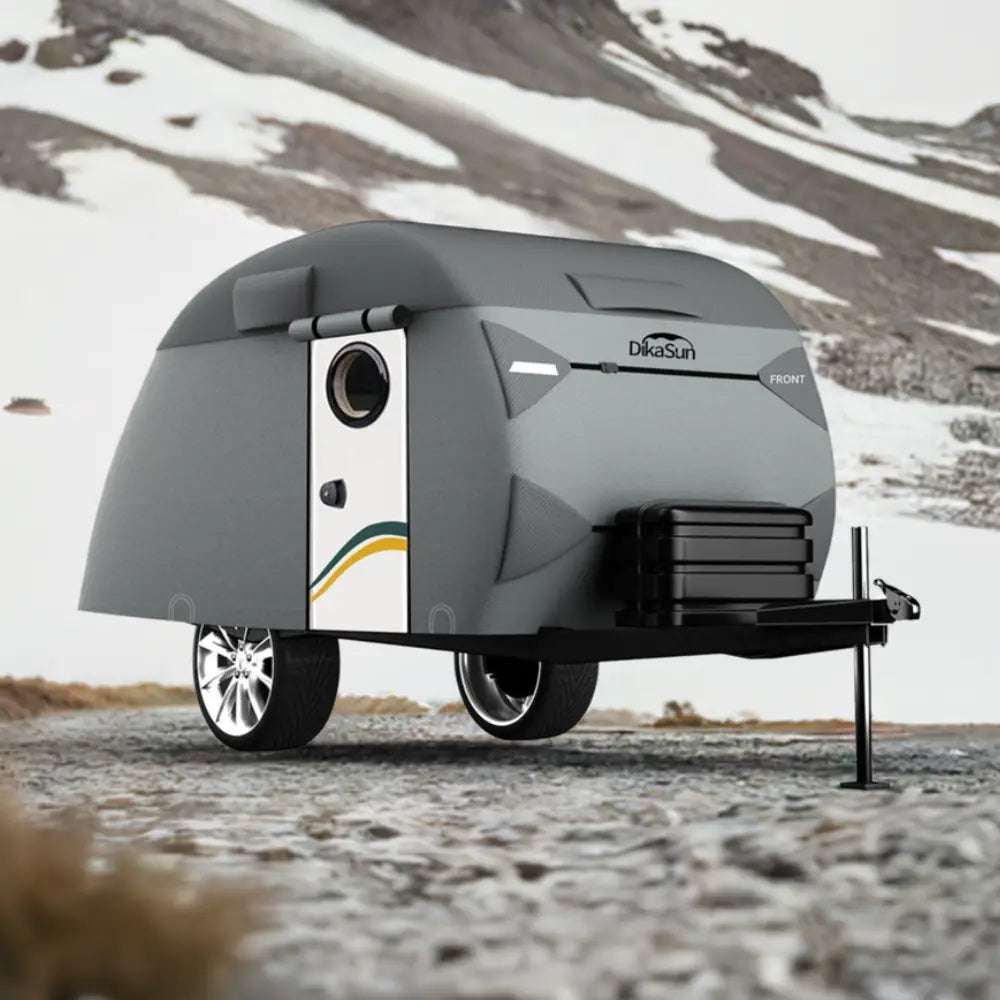 Dikasun Teardrop Trailer Cover 7-Layer Waterproof Camper Protection