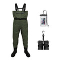 Dikasun Chest Waders Bootfoot Dark Green Nylon/PVC Duck Hunting Fly Fishing