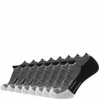 GRIP6 8 Pack Merino Wool Ankle Running Socks Midweight Black USA Made