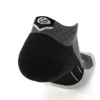 GRIP6 Merino Wool Ankle Running Sock Midweight Anti-Blister Black USA Made