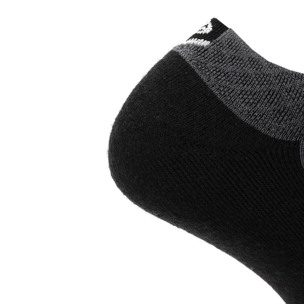 GRIP6 8 Pack Merino Wool Ankle Running Socks Midweight Black USA Made