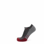 GRIP6 3 Pack Merino Wool Ankle Running Socks Midweight Anti-Blister Red USA