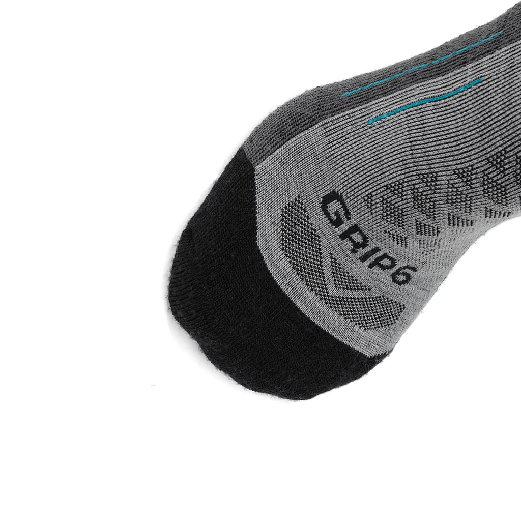 GRIP6 8 Pack Merino Wool Crew Hiking Socks Midweight Cushion Stone USA Made