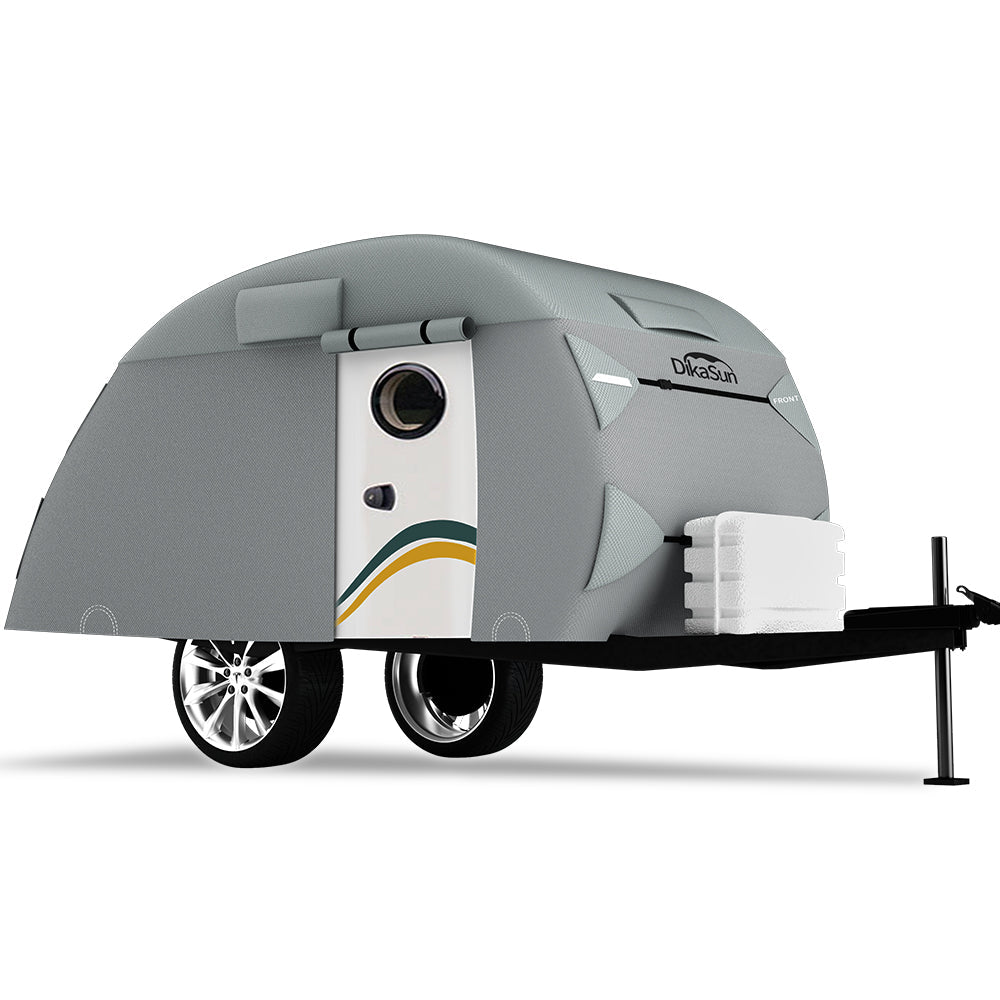 Dikasun Teardrop Trailer Cover 7-Layer Waterproof Camper Protection