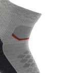 GRIP6 3 Pack Merino Wool 1/4 Crew Running Socks Midweight Orange USA Made