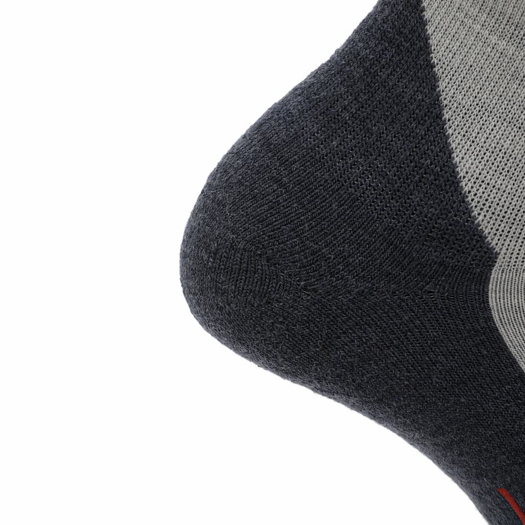GRIP6 3 Pack Merino Wool 1/4 Crew Running Socks Midweight Orange USA Made
