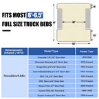 Dikasun 6.0-6.5 ft Pickup Truck Bed Air Mattress Grey PVC Flocking