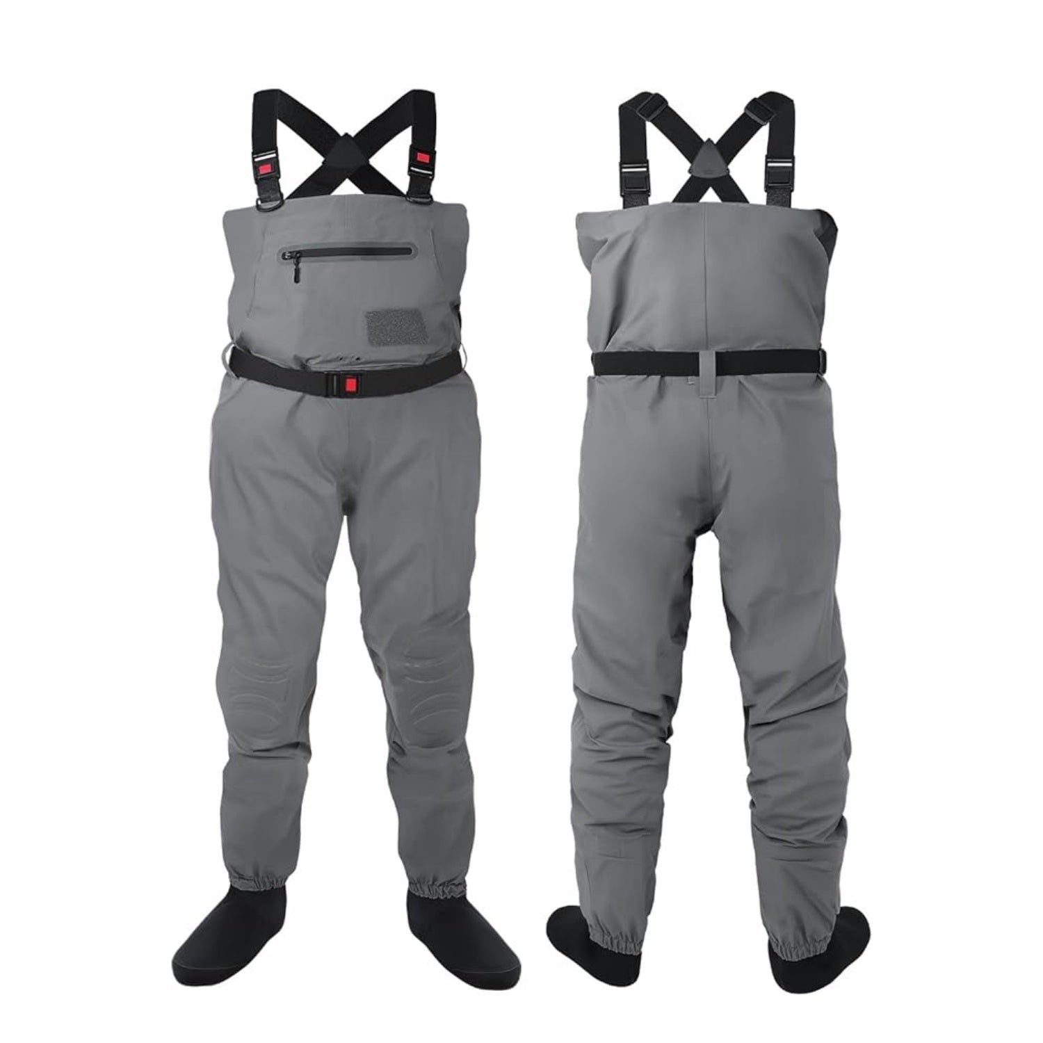 Dikasun Stocking Foot Chest Waders 4-Layer Breathable Fly Fishing Men Women