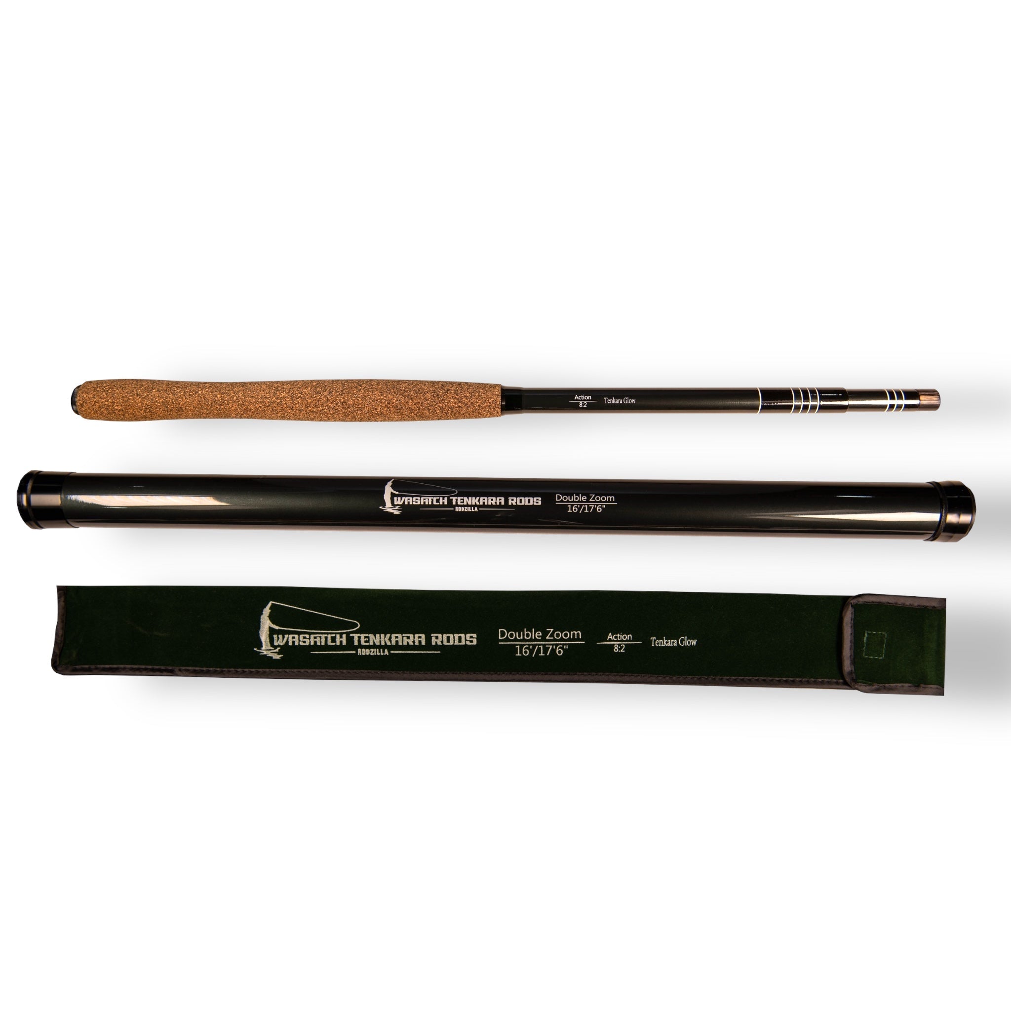 Wasatch RodZilla 16'-17'6" Double Zoom 8:2 Action Carbon Tenkara Rod w/ Rod Tube