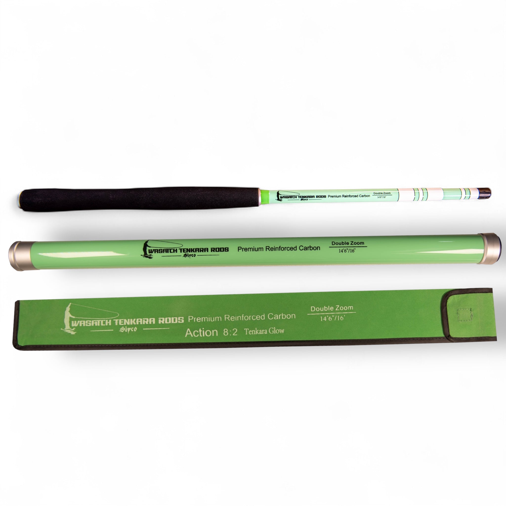 Wasatch Siyco 14'6"-16' Glow-in-Dark 8:2 Action Tenkara Rod 6.3 oz w/ Rod Tube