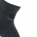GRIP6 3 Pack Merino Wool 1/4 Crew Running Socks Runweight Blue USA Made