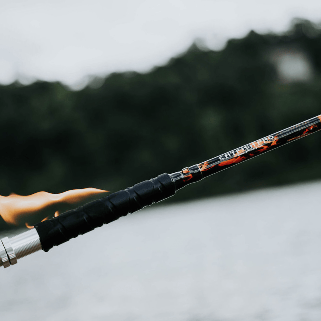 Catfish Pro Black Dragon Fire 7'6" Glow Casting Rod
