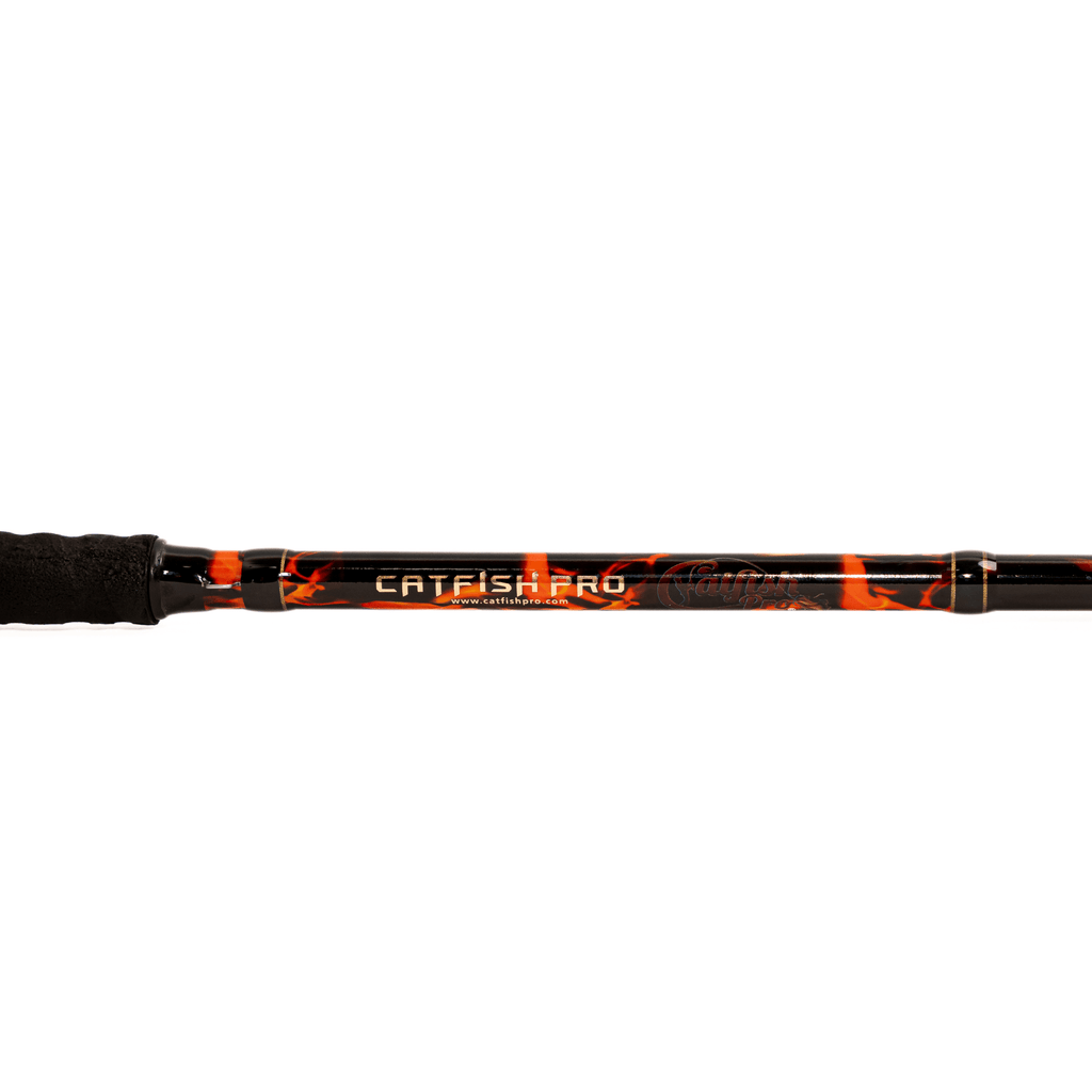 Catfish Pro Black Dragon Fire 7'6" Glow Casting Rod
