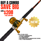 Catfish Pro Black Dragon Fire 7'6" Glow Casting Rod