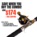 Catfish Pro Black Dragon Fire 7'6" Glow Casting Rod