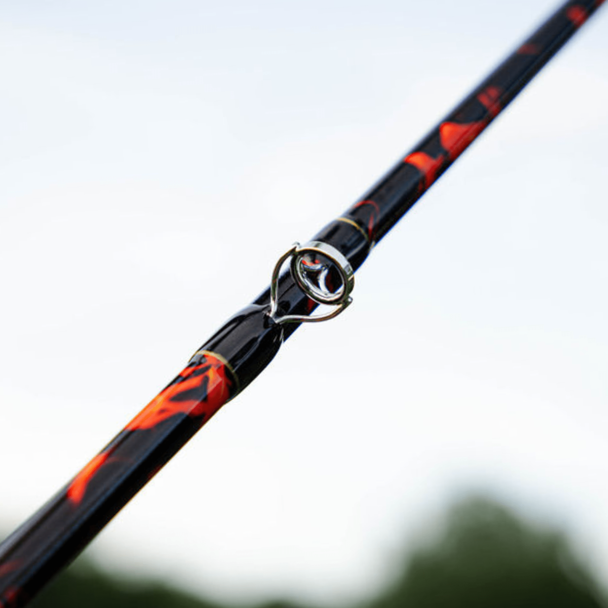 Catfish Pro Black Dragon Fire 7'6" Glow Casting Rod