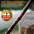 Catfish Pro Black Dragon Fire 7'6" Glow Casting Rod