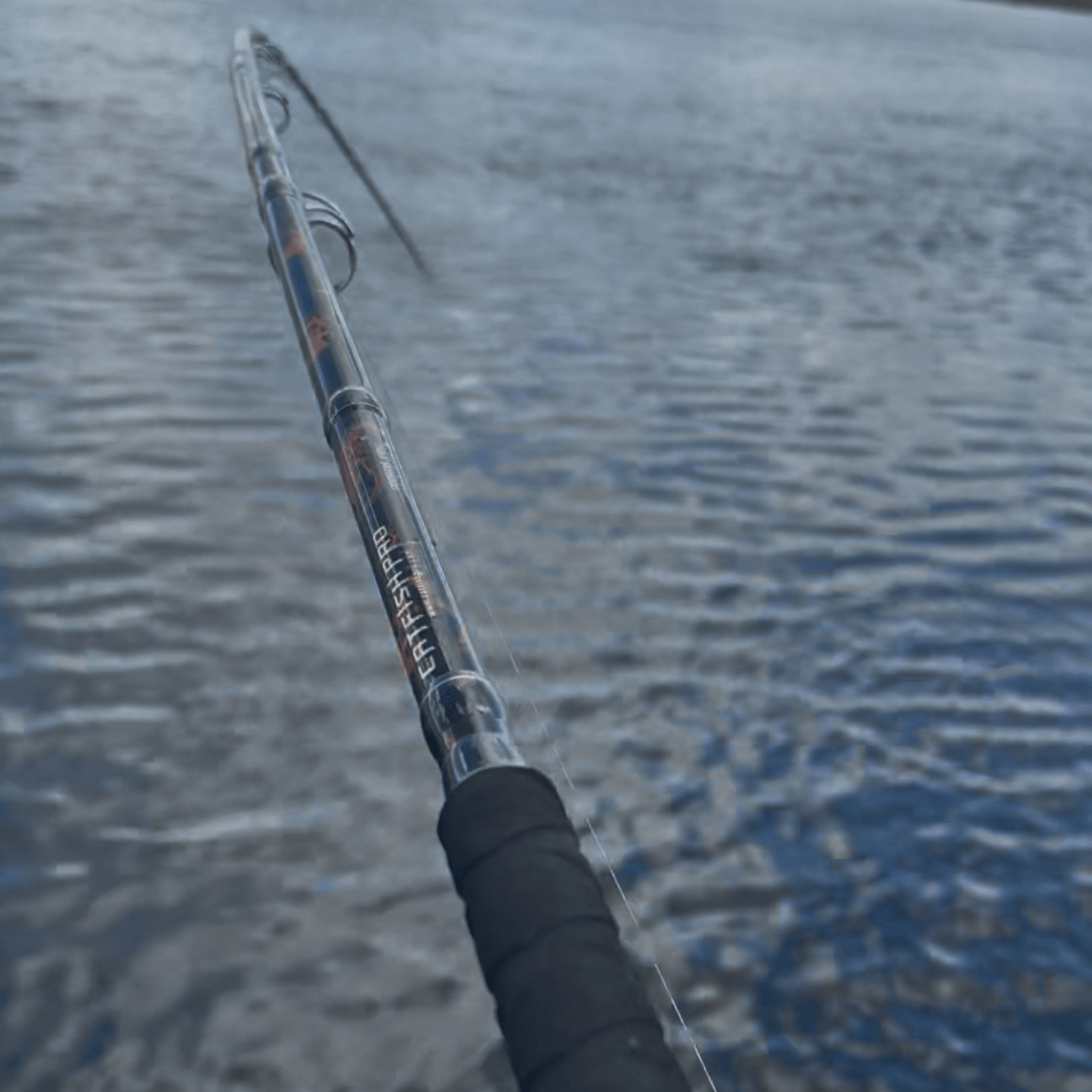 Catfish Pro Black Dragon Fire 7'6" Glow-in-the-Dark Spinning Rod