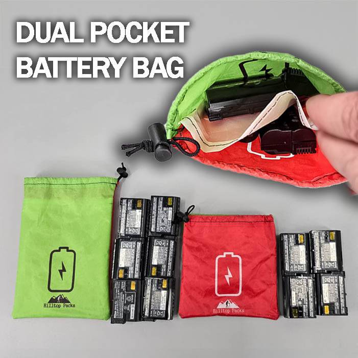 Hilltop Packs Dual Pocket Battery Bag Ultralight D50T Backpacking USA