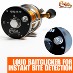 Catfish Pro Round Baitcaster Reel Brass Gears Aluminum 5.3:1 17lbs of Drag