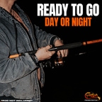 Catfish Pro 7'6" Medium-Heavy Spinning Rod w/ Spinning Reel and Glow-in-Dark Tip
